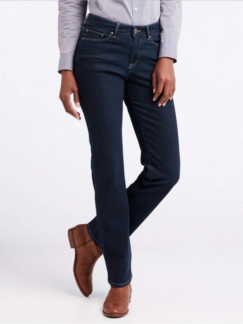 L.L.Bean Classic Fit Dark Wash Stretch Jeans Women’s Size 6 Regular Straight Leg